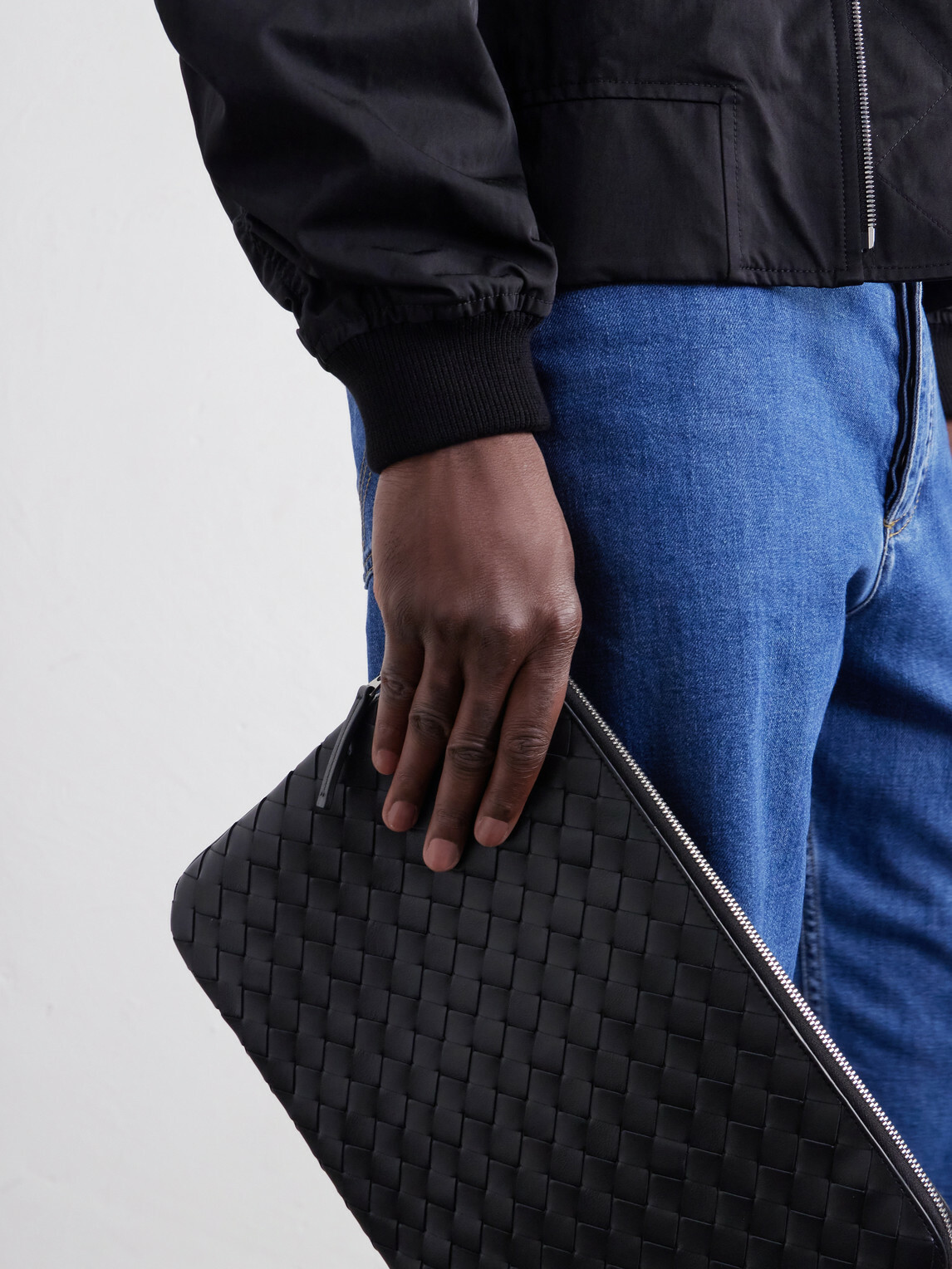 Bottega Veneta - Getaway Intrecciato Leather Document Case - Black