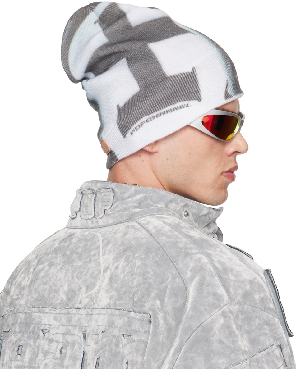 PDF White & Blue Adrian Beanie PDF