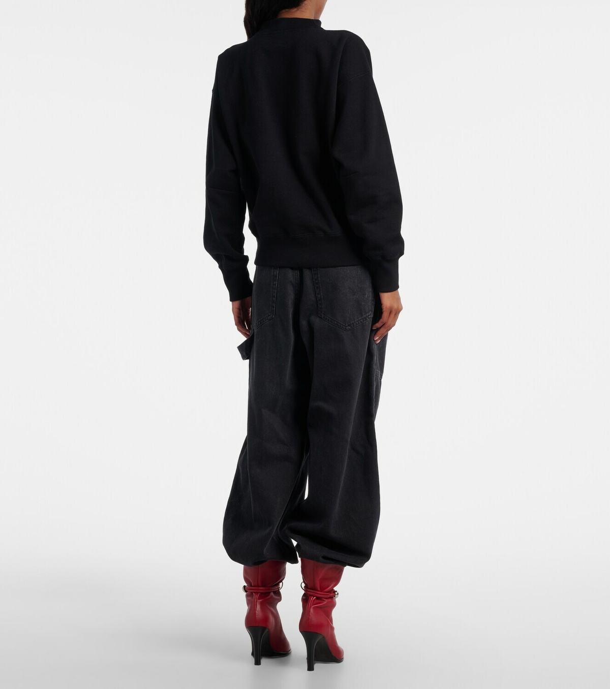 Marant Etoile Moby logo cotton-blend fleece sweatshirt
