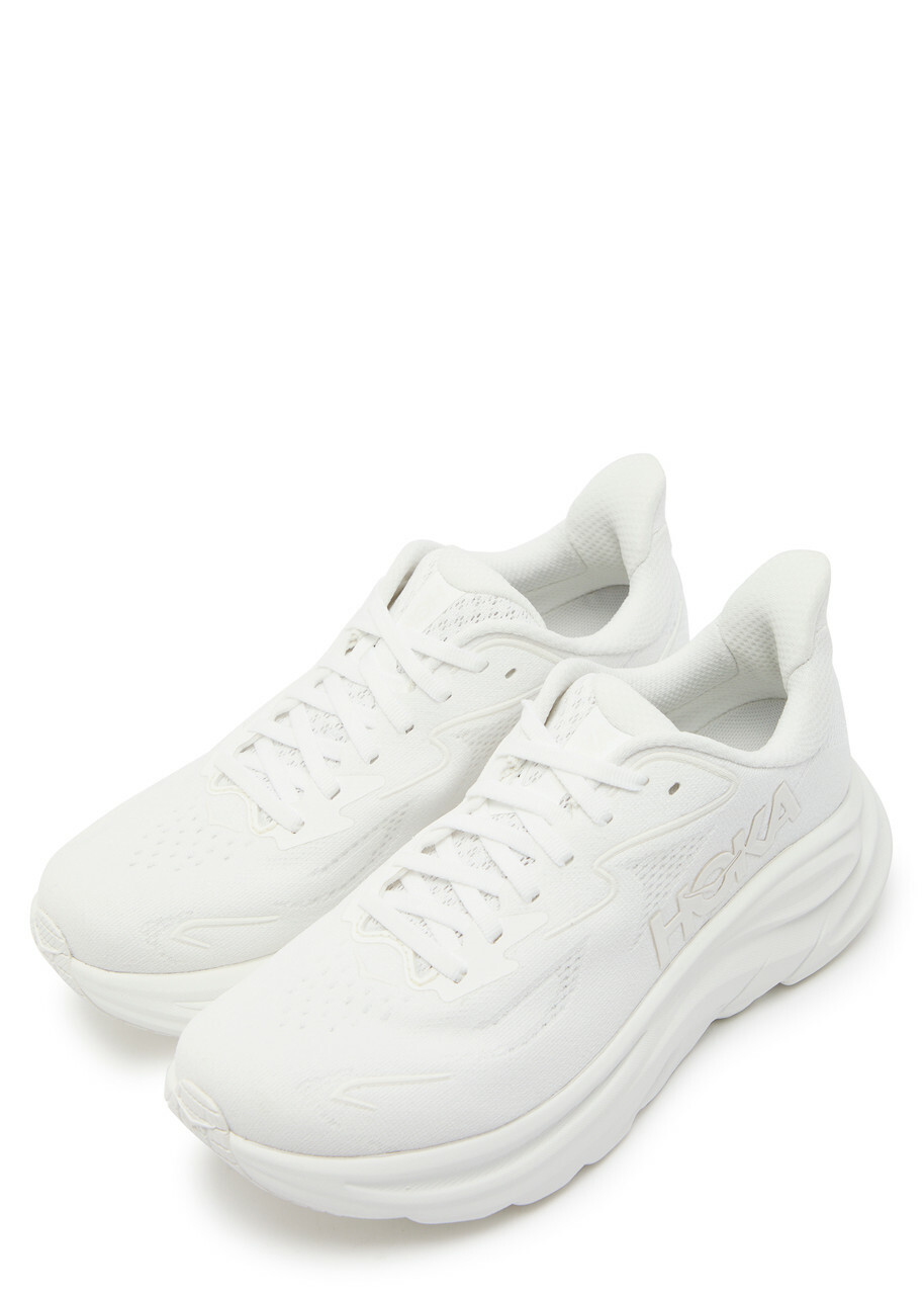 Hoka Clifton 10 Mesh-knit Sneakers White