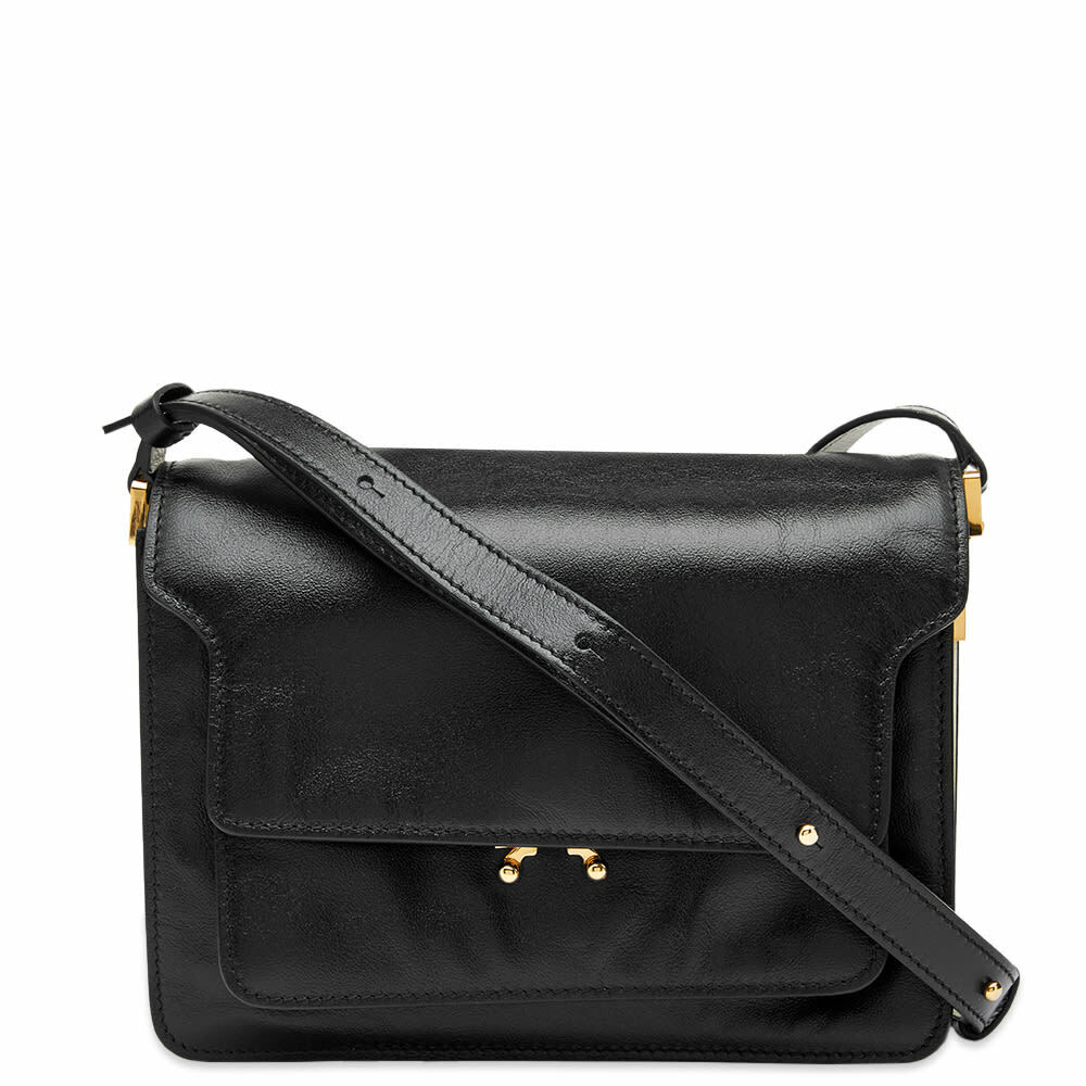 Marni Women's Medium Soft Trunk Bag in Black/Limestone Marni