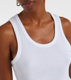 Jean Paul Gaultier Ribbed-knit cotton jersey bra top