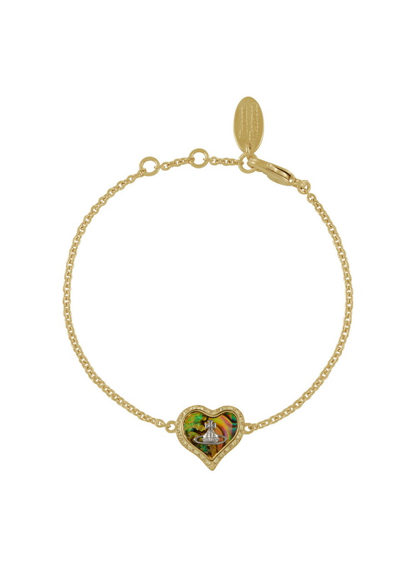 Photo: Vivienne Westwood Petra Heart Crystal-embellished Bracelet - Green - One Size