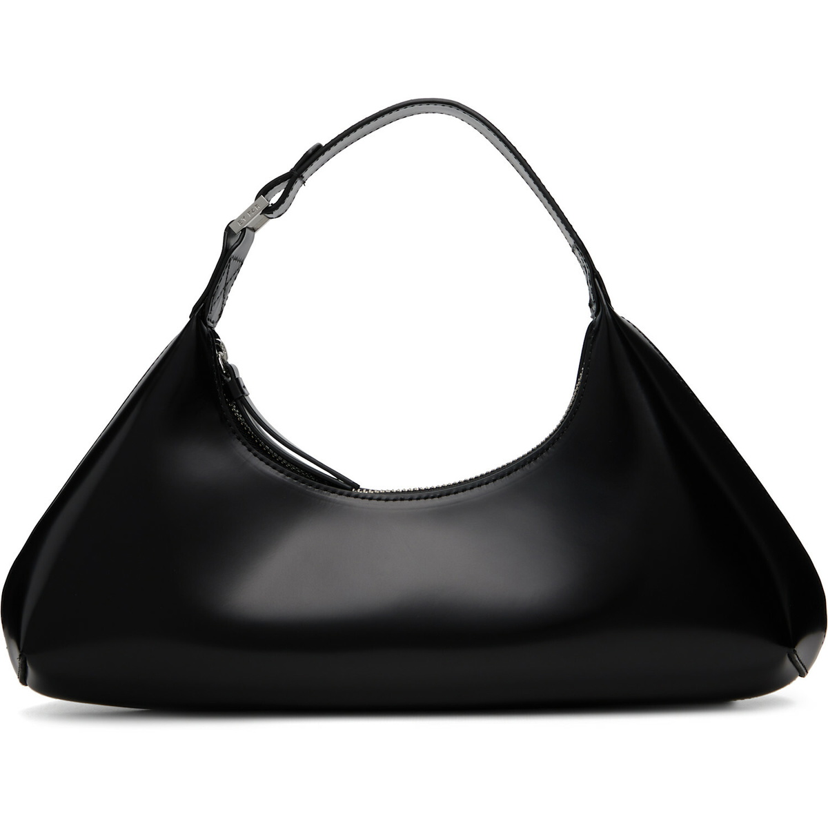 BY FAR Black Amberette Semi Patent Leather Bag