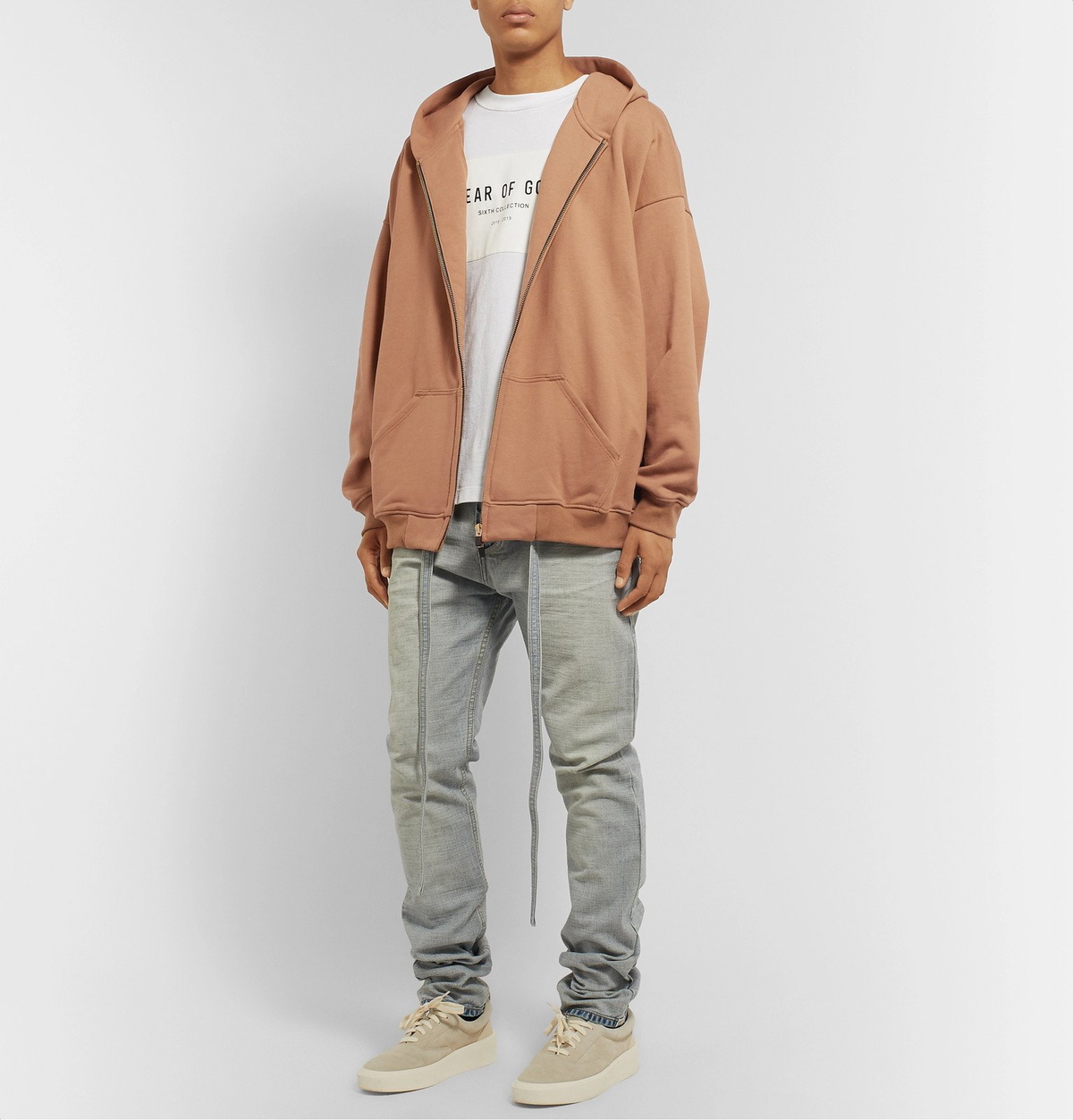 Fear of God - Oversized Loopback Cotton-Jersey Zip-Up Hoodie - Brown ...