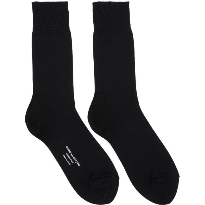 Photo: Comme des Garcons Homme Plus Black Rib Socks