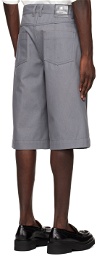 Wooyoungmi Gray Pleated Shorts