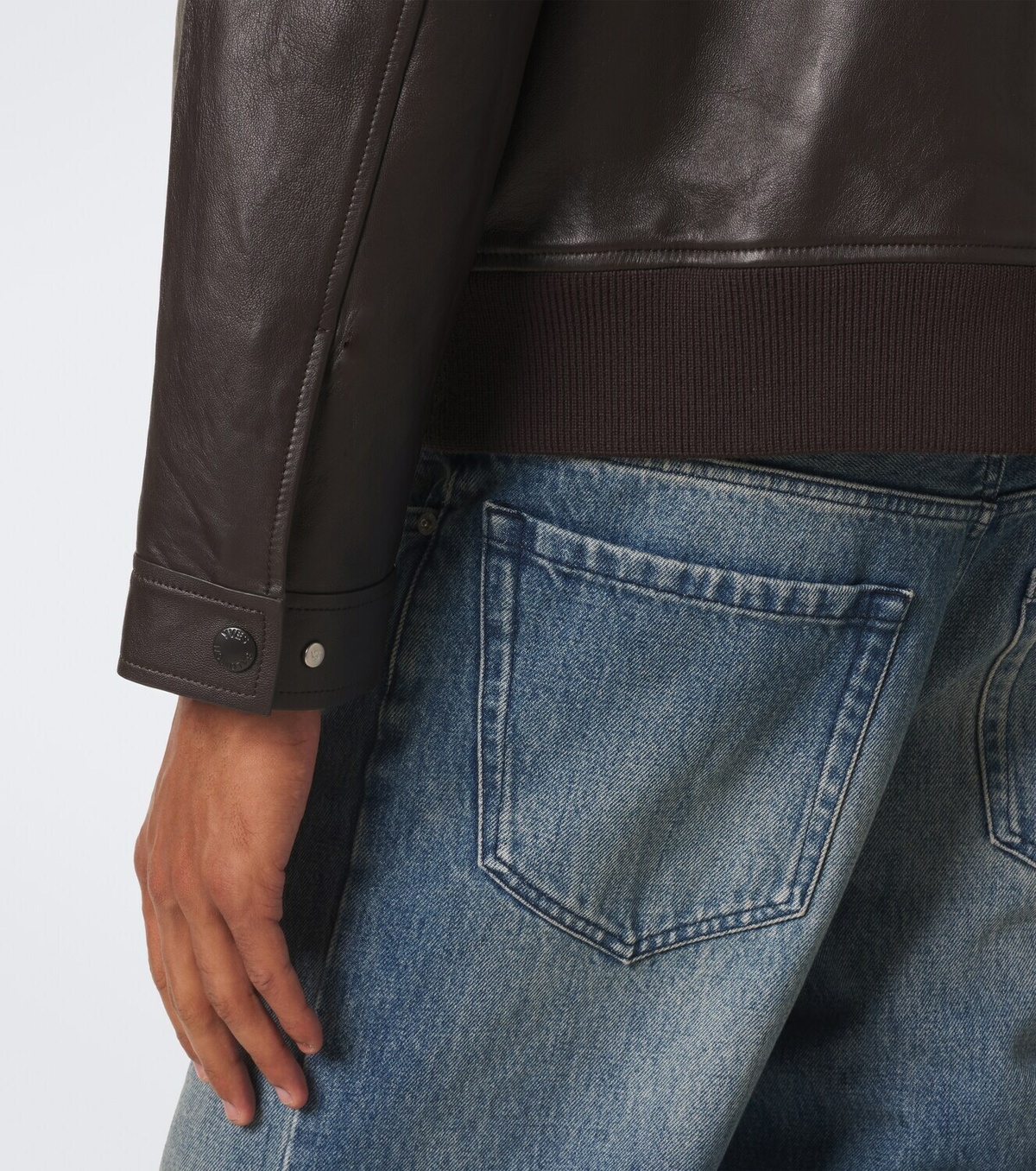 Yves Salomon Leather blouson jacket