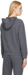 Brunello Cucinelli Grey Jersey Zip-Up Hoodie