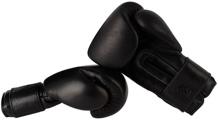 Modest Vintage Player Black Pro Leather Boxing Gloves