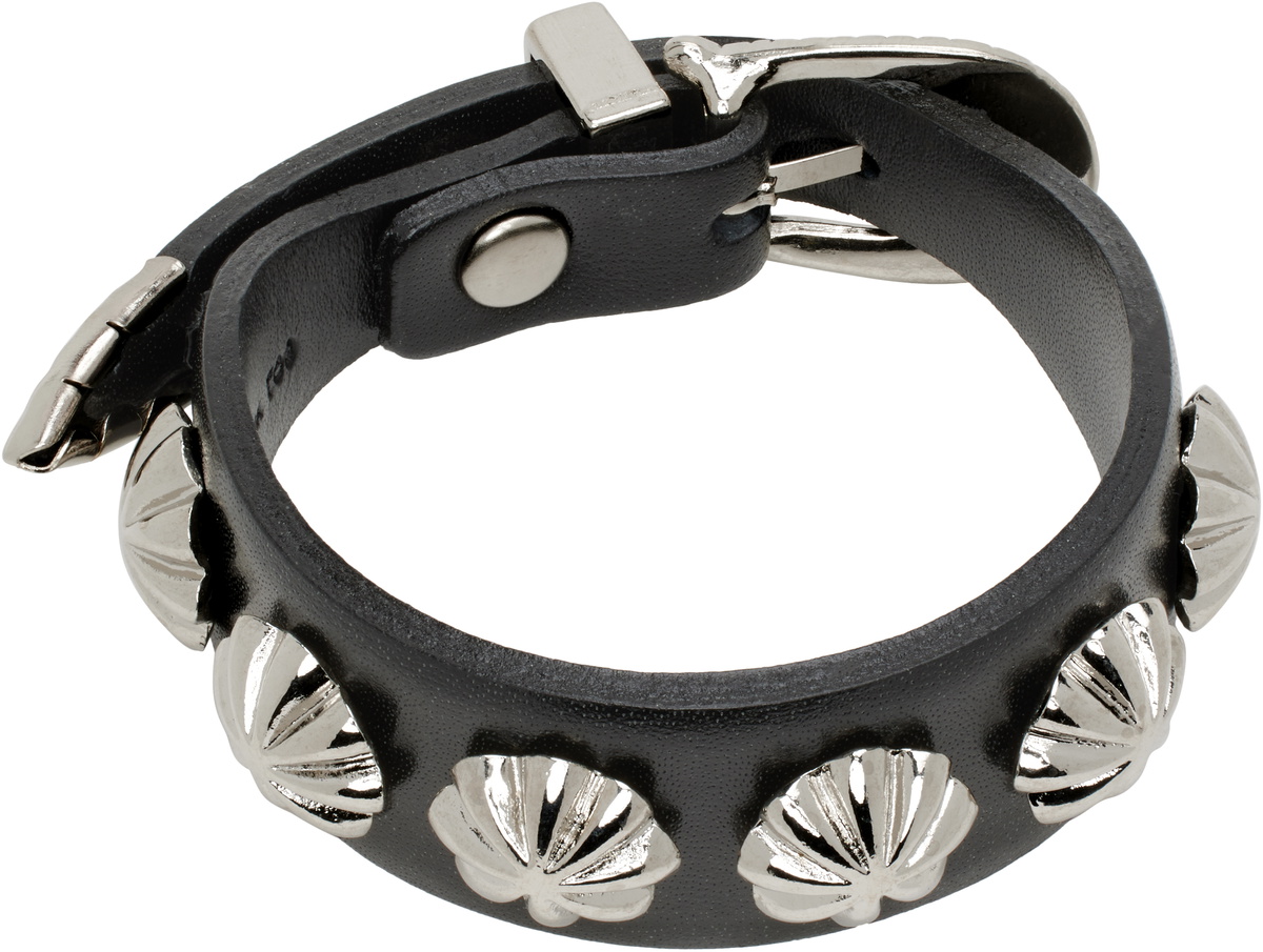 TOGA Women's Concho Leather Bangle in Black Toga Pulla
