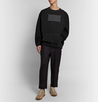 Maison Margiela - Oversized Embroidered Printed Loopback Cotton-Jersey Sweatshirt - Black