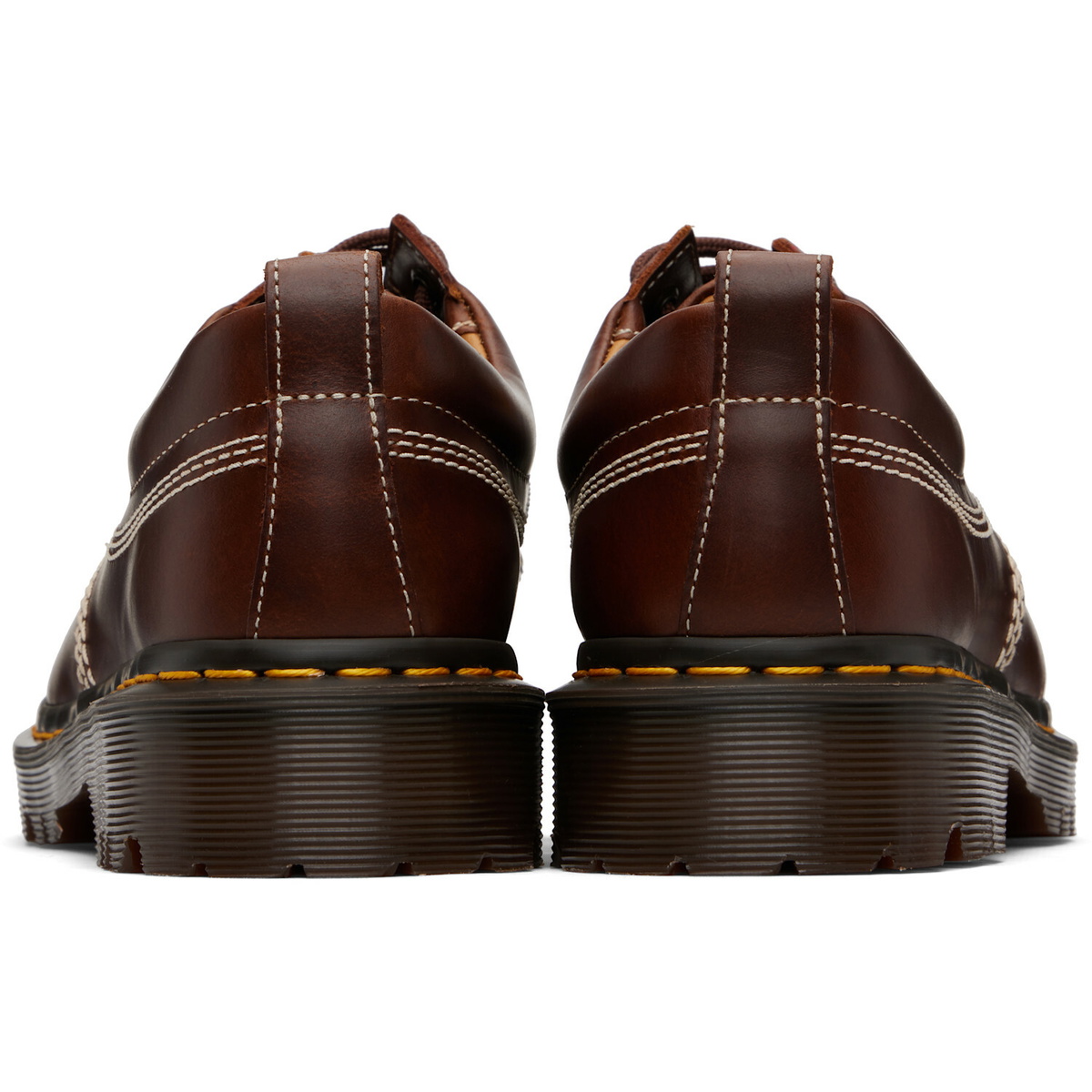 Dr. Martens Brown Lowell Leather Moc Toe Derbys