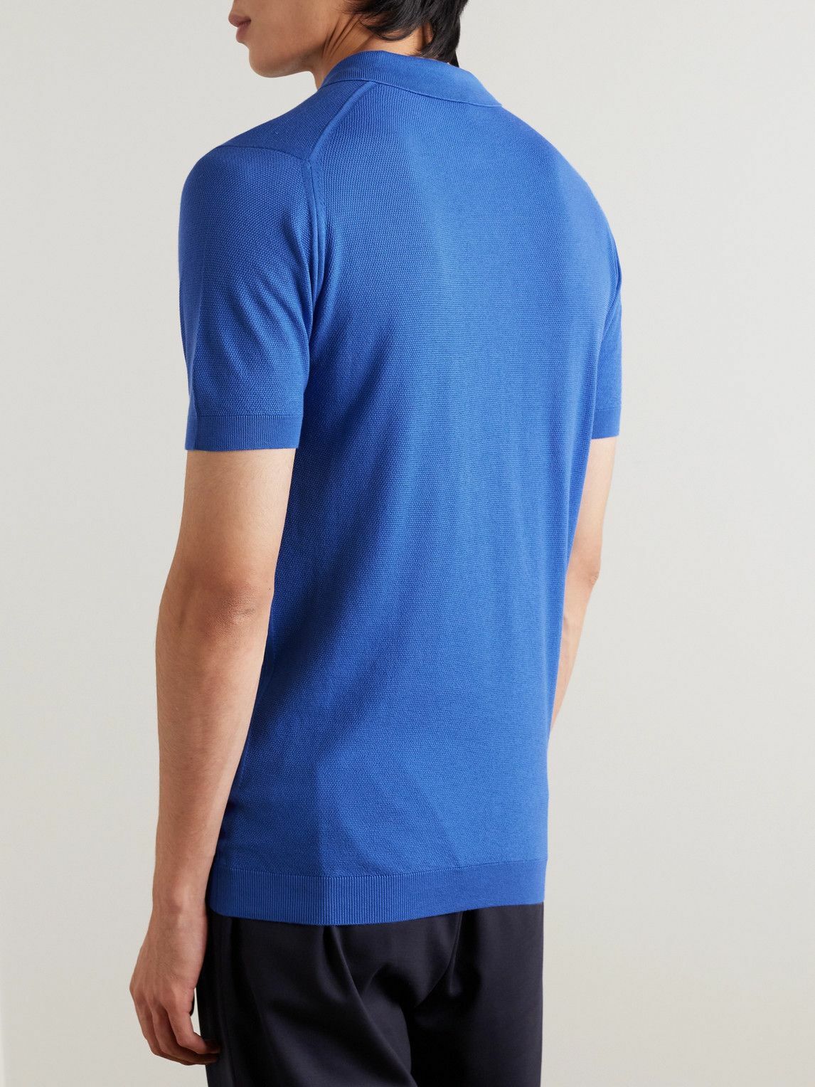 John Smedley - Roth Slim-Fit Sea Island Cotton-Piqué Polo Shirt