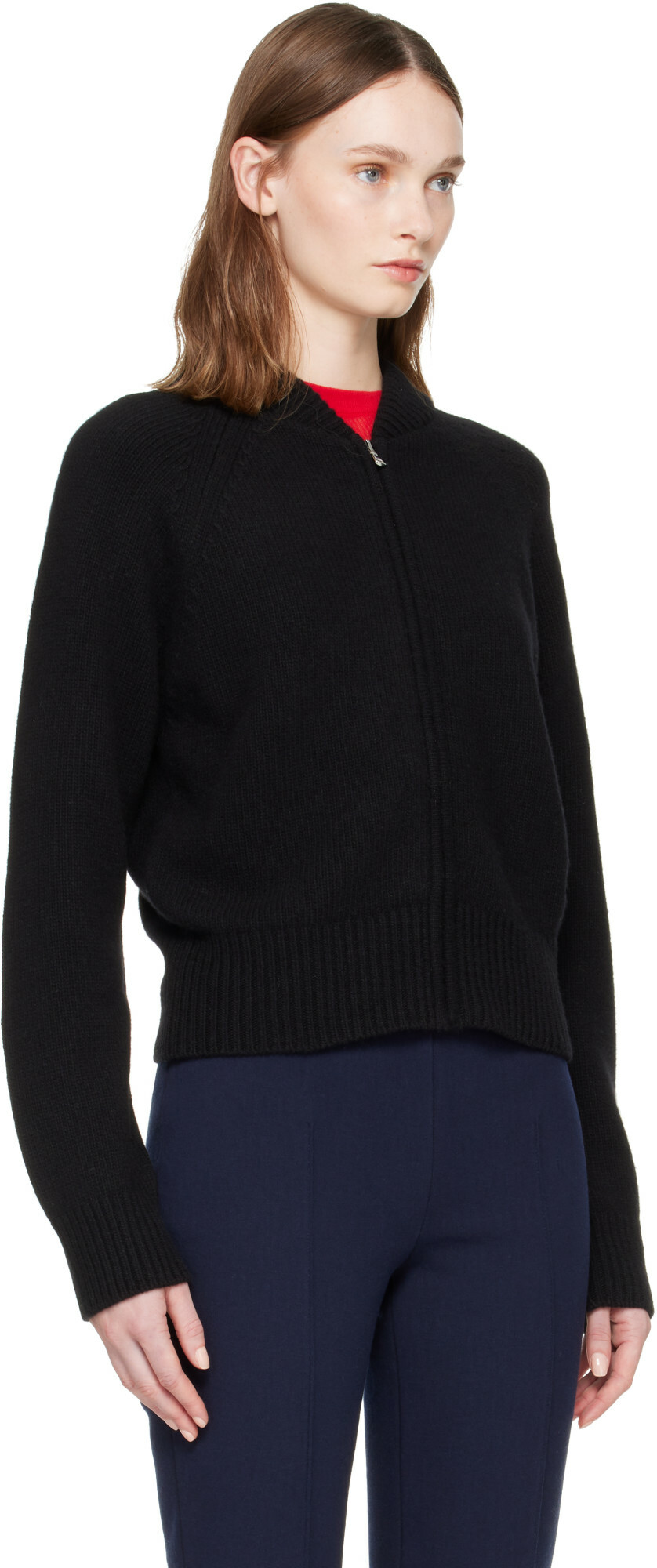 High Sport Black Velma Zip Up Sweater