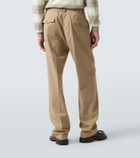 Moncler Pleated cotton straight pants