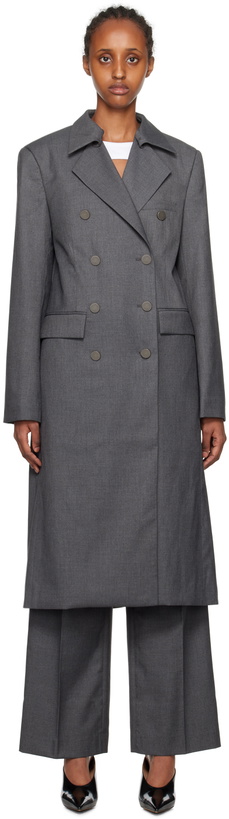Photo: REMAIN Birger Christensen Gray Relaxed Coat
