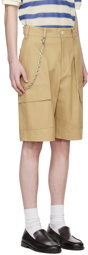 AFTER PRAY Beige Cargo Shorts