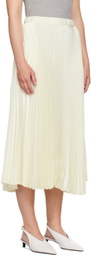 Jil Sander Off-White Pleated Midi Skirt