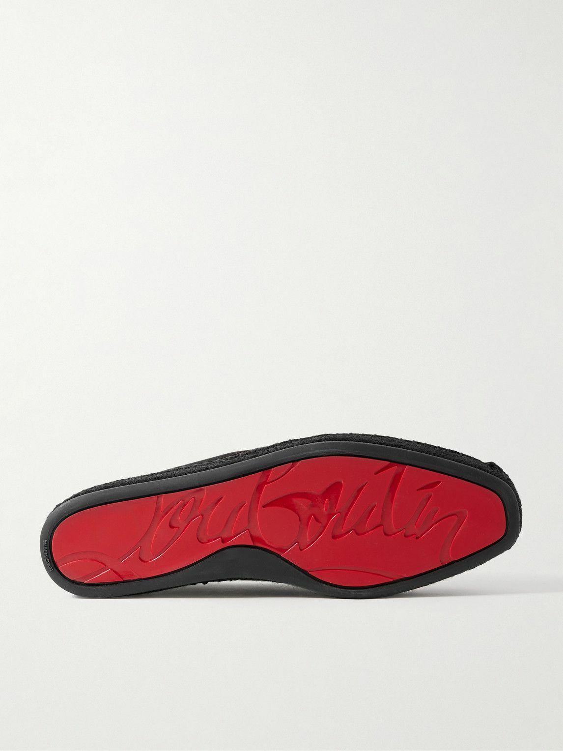 Christian Louboutin - Nanou Logo-Appliquéd Canvas Espadrilles - Black