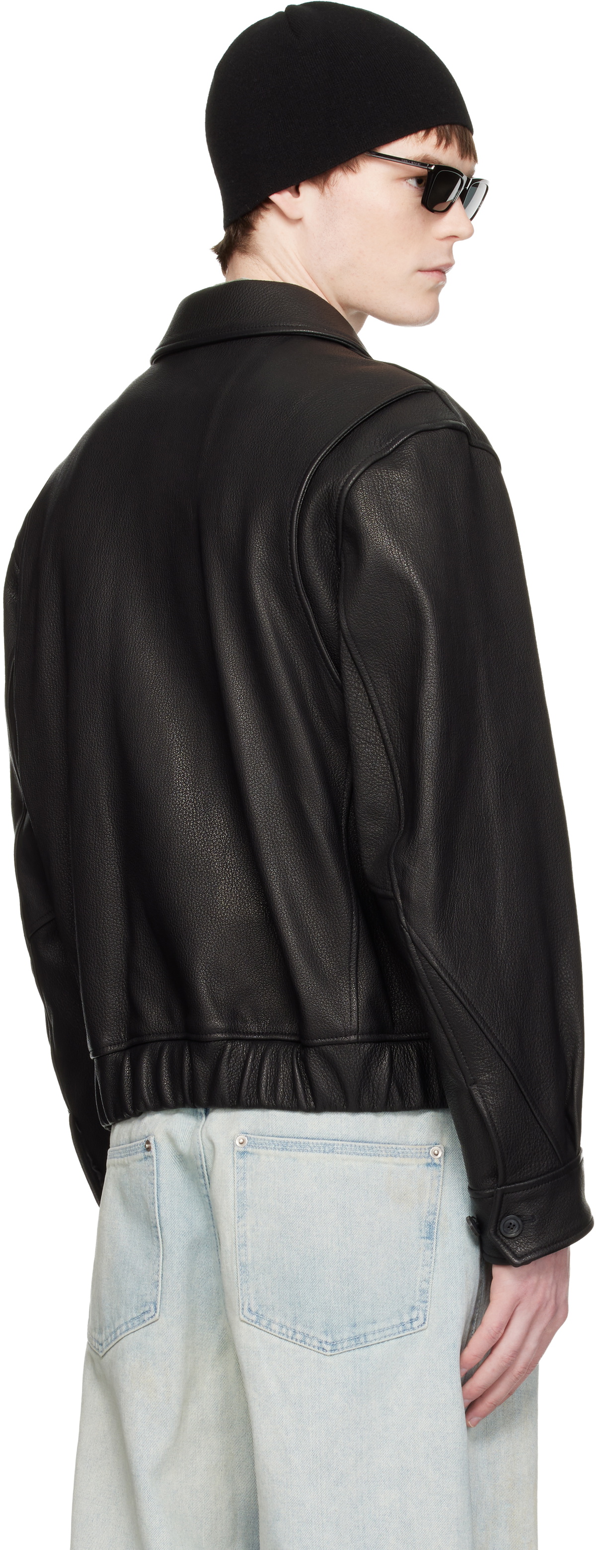 COOR Black Goatskin Blouson Jacket