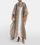 Taller Marmo Mirage belted sheer wool-blend kaftan