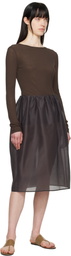 AMOMENTO Brown Round T-shirt