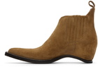 Maison Margiela Tan Heel-Less Western Chelsea Boots