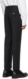 Balmain Black Rolled Cuff Trousers