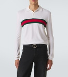 Gucci Web Stripe cashmere polo shirt