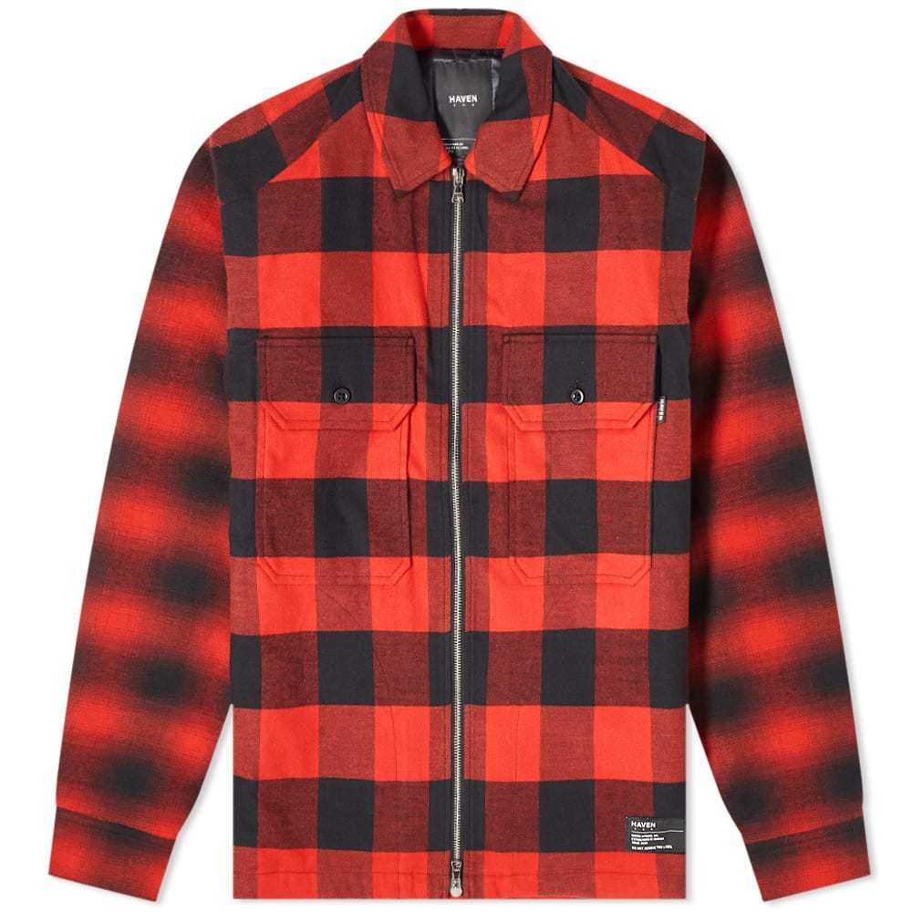 Maison Article Plaid Quilted Flannel Mens Long Sleeve Shirt Black