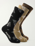 Portal - Lineage Three-Pack Cotton-Blend Socks - Black
