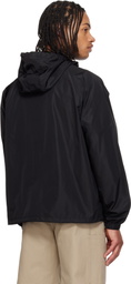 Burberry Black Checker-Tape Nylon Hooded Jacket