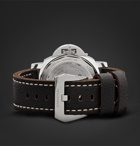 Panerai - Luminor Marina 8 Days Acciaio 44mm Stainless Steel and Leather Watch - Black