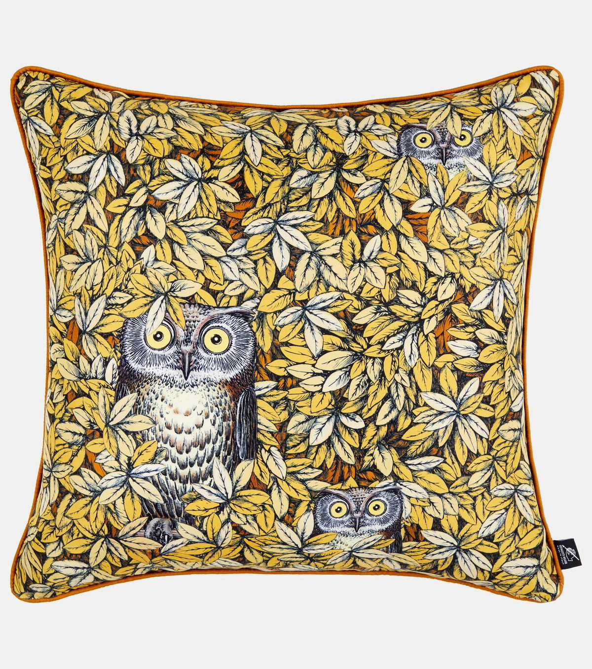 Fornasetti Civette silk and cotton-blend cushion