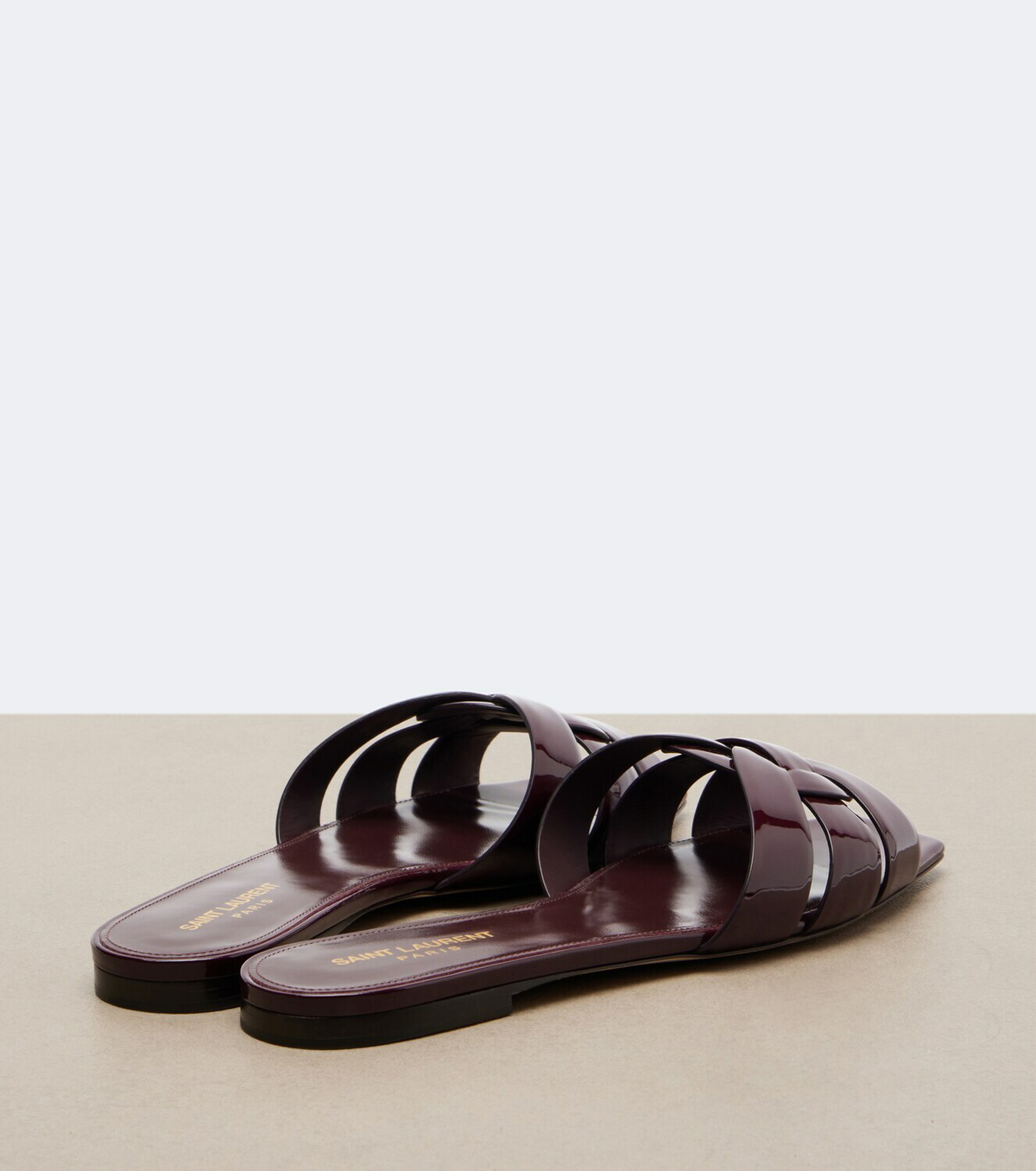 Saint Laurent Tribute patent leather sandals