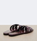 Saint Laurent Tribute patent leather sandals
