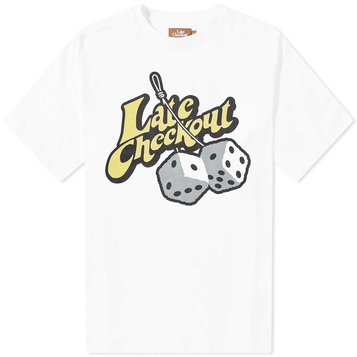 Photo: Late Checkout Fluffy Dice T-Shirt in White