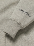 Fear of God Essentials Kids - Logo-Print Cotton-Blend Jersey Hoodie - Gray