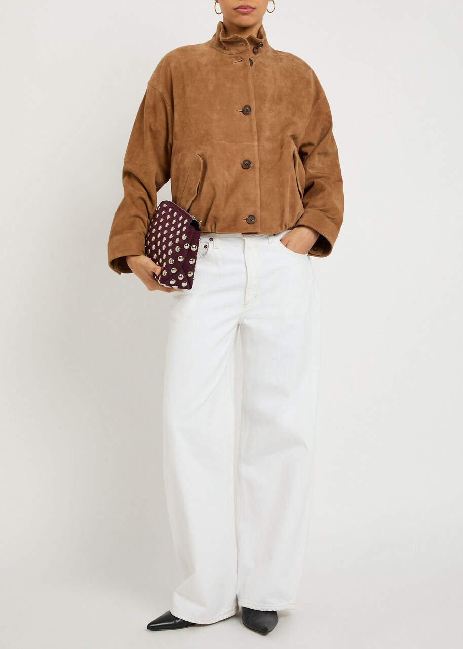 Simkhai Marley Suede Jacket Camel