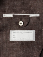 Brunello Cucinelli - Linen, Wool and Silk-Blend Blazer - Brown