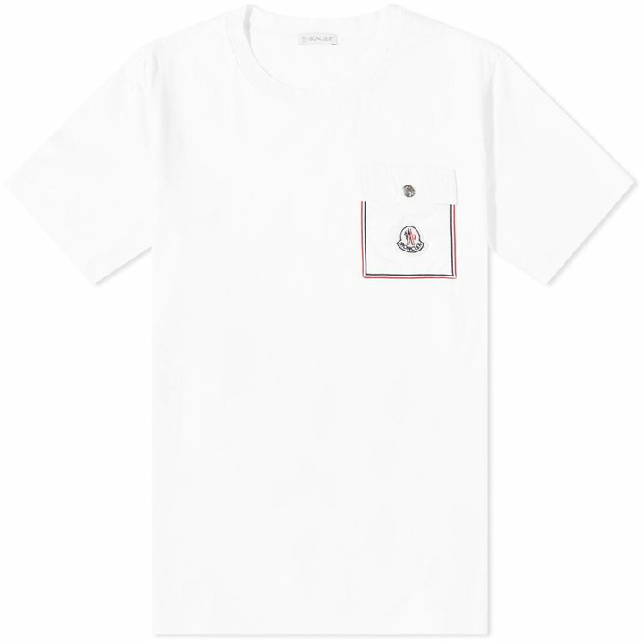 Photo: Moncler Men's Maya Pocket Logo T-Shirt in White