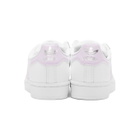 adidas Originals White and Purple Superstar Sneakers