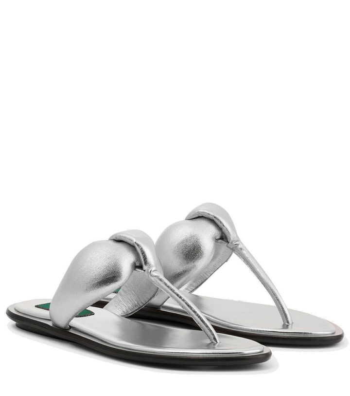 Photo: Pucci - Metallic leather thong sandals