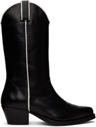 Ernest W. Baker Black EWB Western Biker Boots