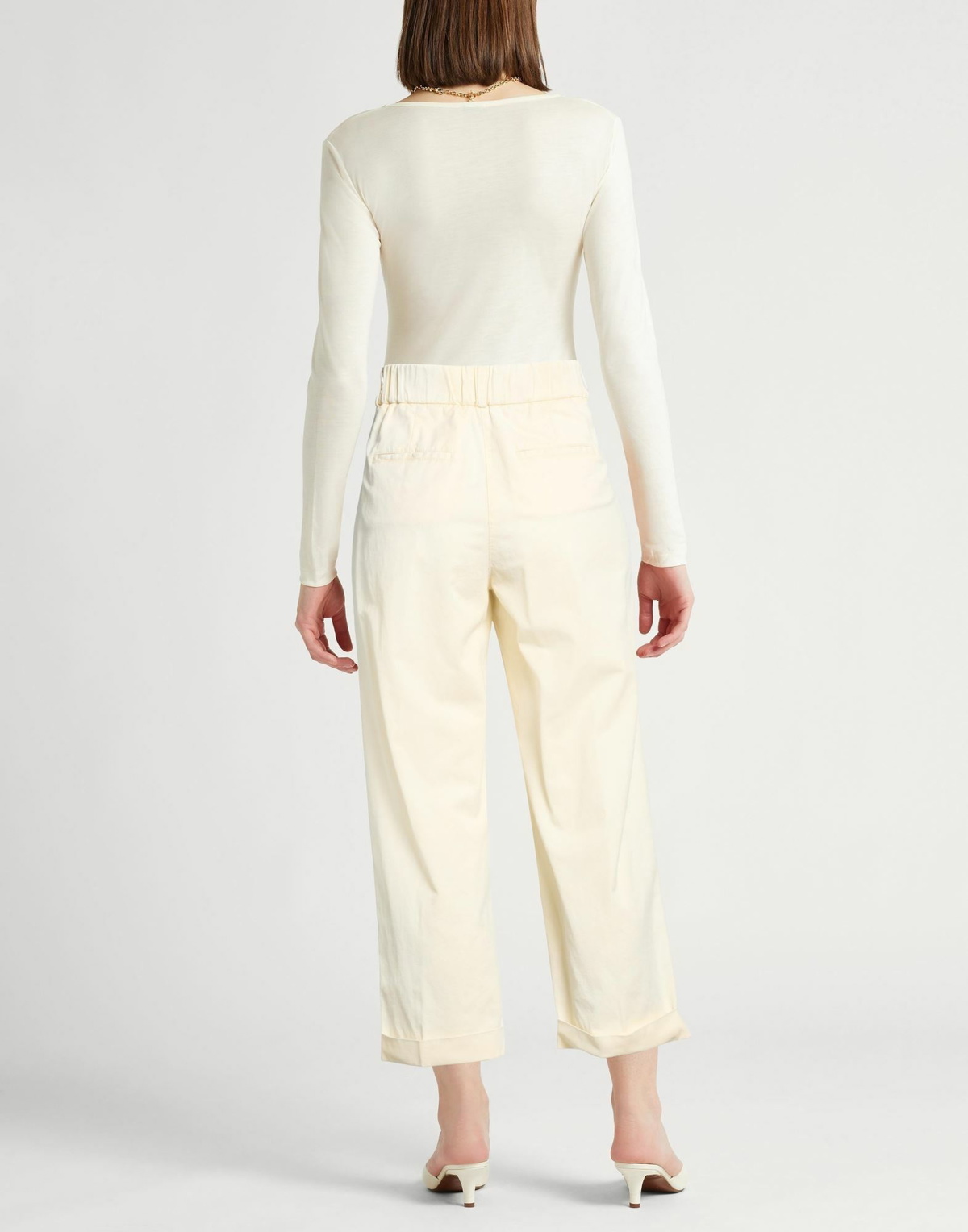 Peserico Womens Pants Pastel in Yellow
