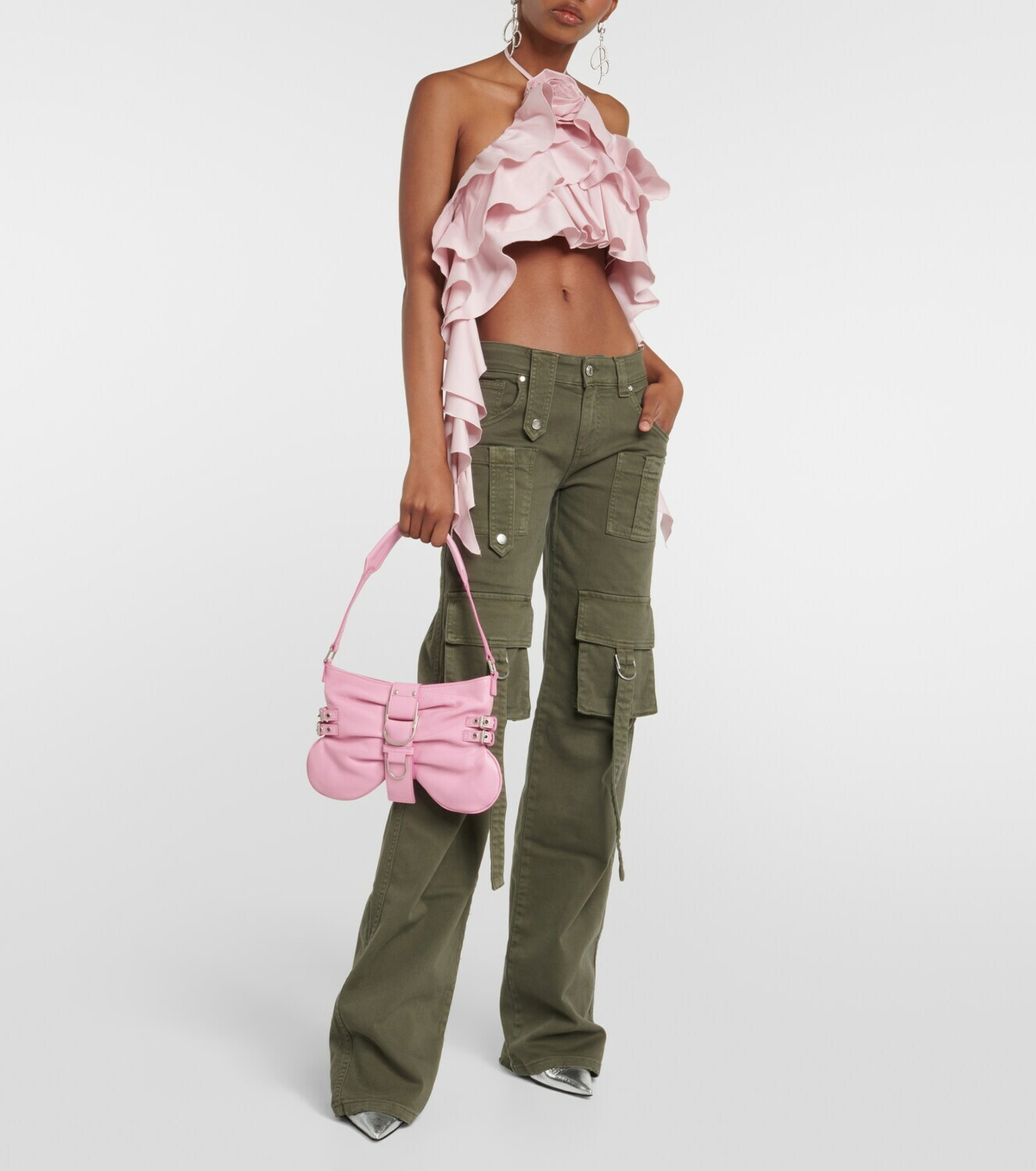 Blumarine Butterfly Small leather shoulder bag