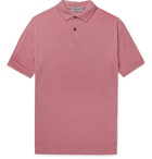 John Smedley - Payton Slim-Fit Wool and Cotton-Blend Polo Shirt - Pink