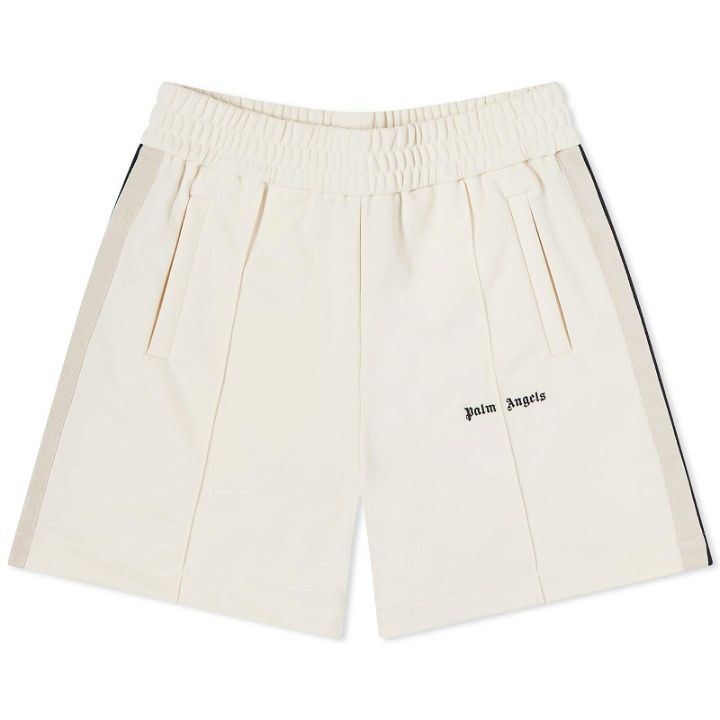 Photo: Palm Angels Men's Classic Track Shorts in Butter
