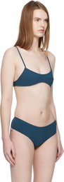 Fruity Booty Blue Bream Stripe Bikini Top